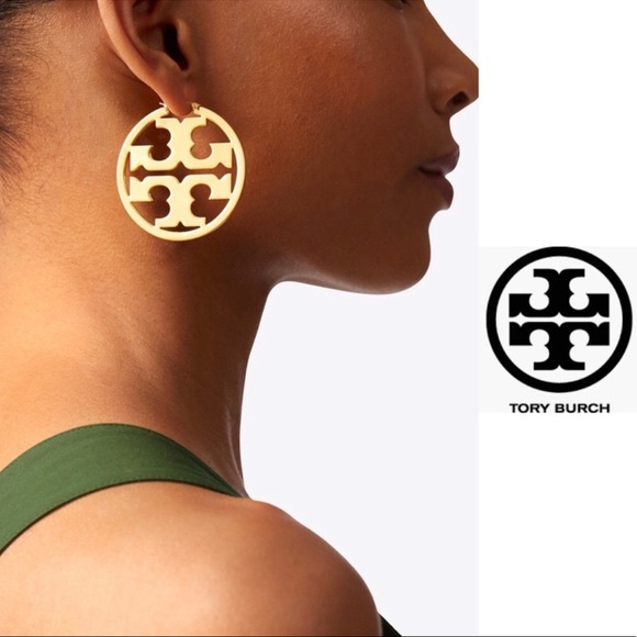 NEW TORY BURCH MILLER LOGO HOOPS - Picture 7 of 8